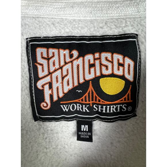 San Francisco Work Shirts Influencer Embroidered Gray Crewneck Sweatshirt - M - Picture 4 of 5